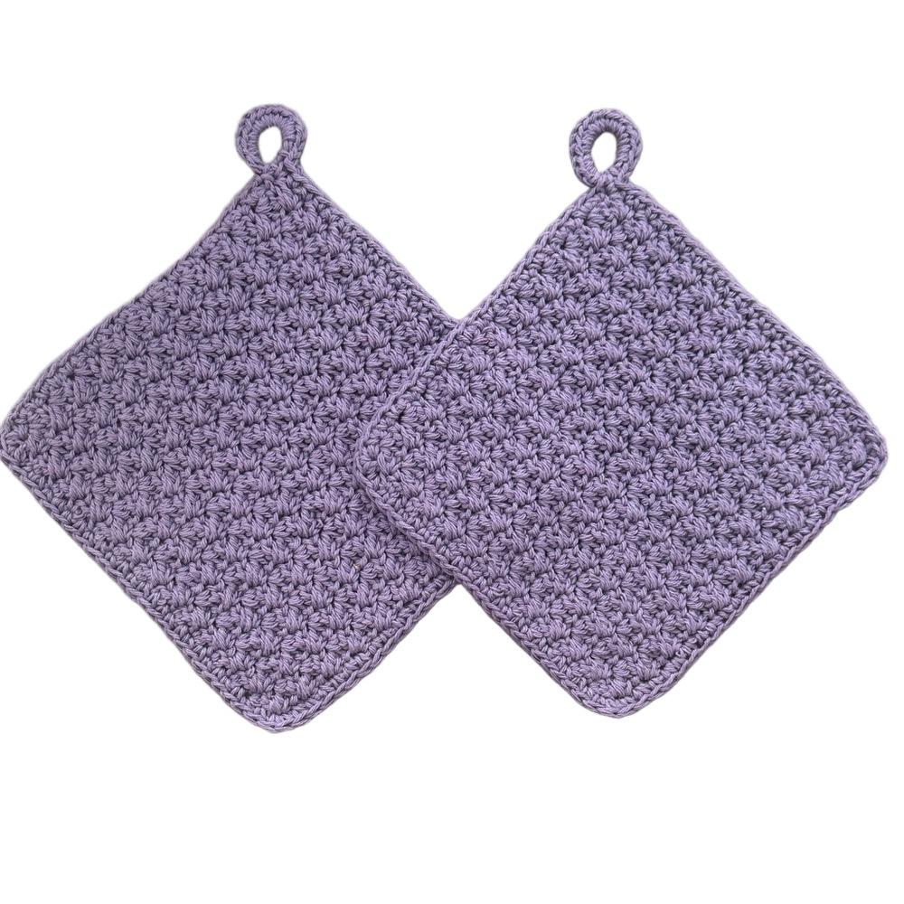 Handmade Crochet Pot Holders - 100% Cotton - Made by me!